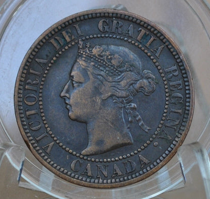 1882 Canadian Cent - XF-AU (Extremely Fine) Grade / Condition - Queen Victoria - 1882 Large Cent - 1882 H Penny Canada, Incredible Detail