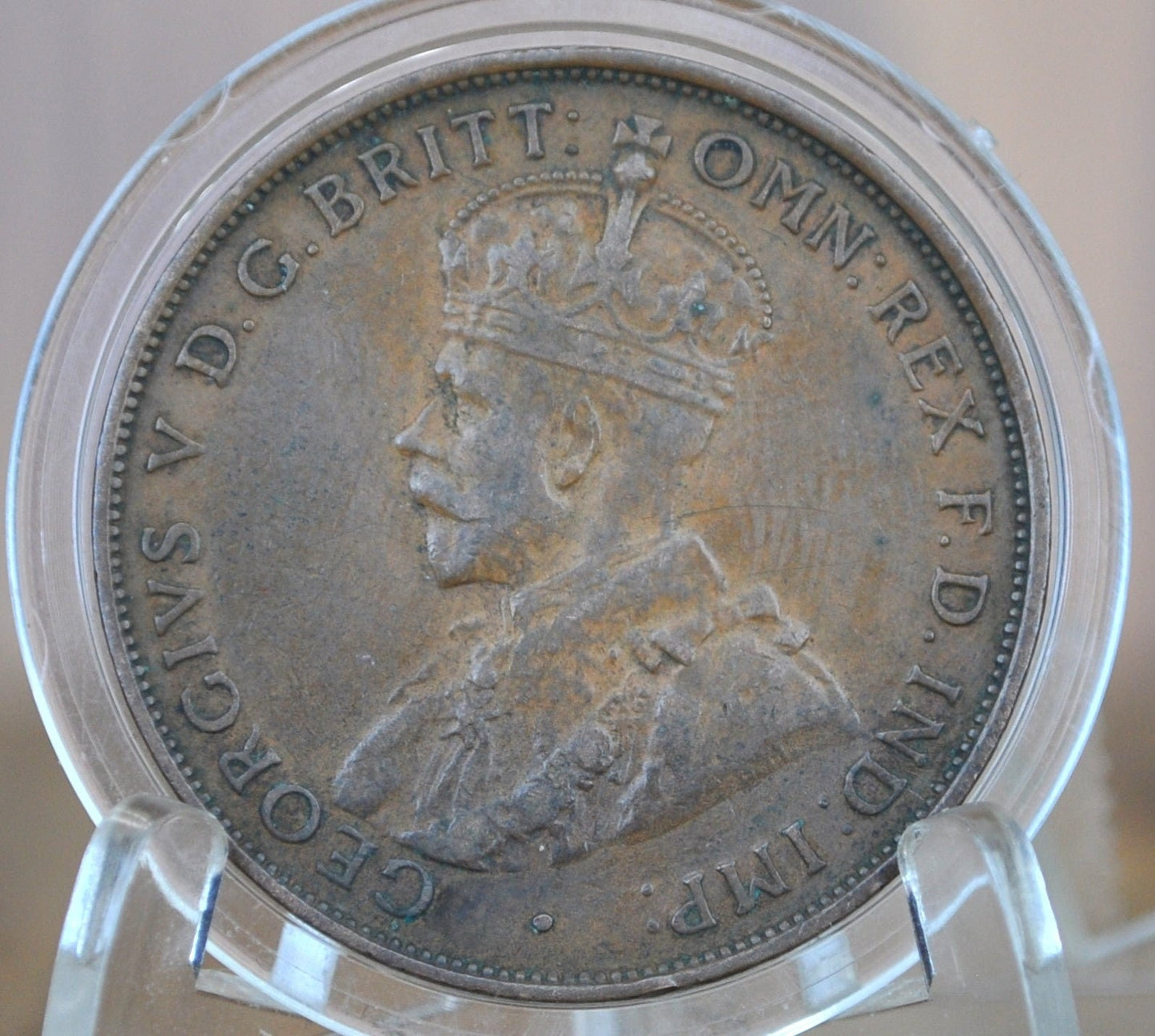 1933 Australian One Penny - XF - King George - Australian One Cent 1933 1 Penny