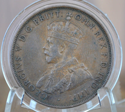 1933 Australian One Penny - XF - King George - Australian One Cent 1933 1 Penny