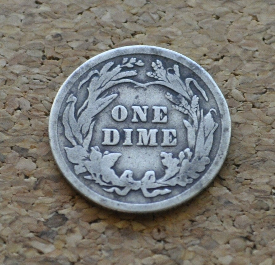 1915 Barber Dime - G/VG (Good-Very Good) Grade / Condition - Silver Dime - Philadelphia Mint - 1915-P Barber Dime 1915P