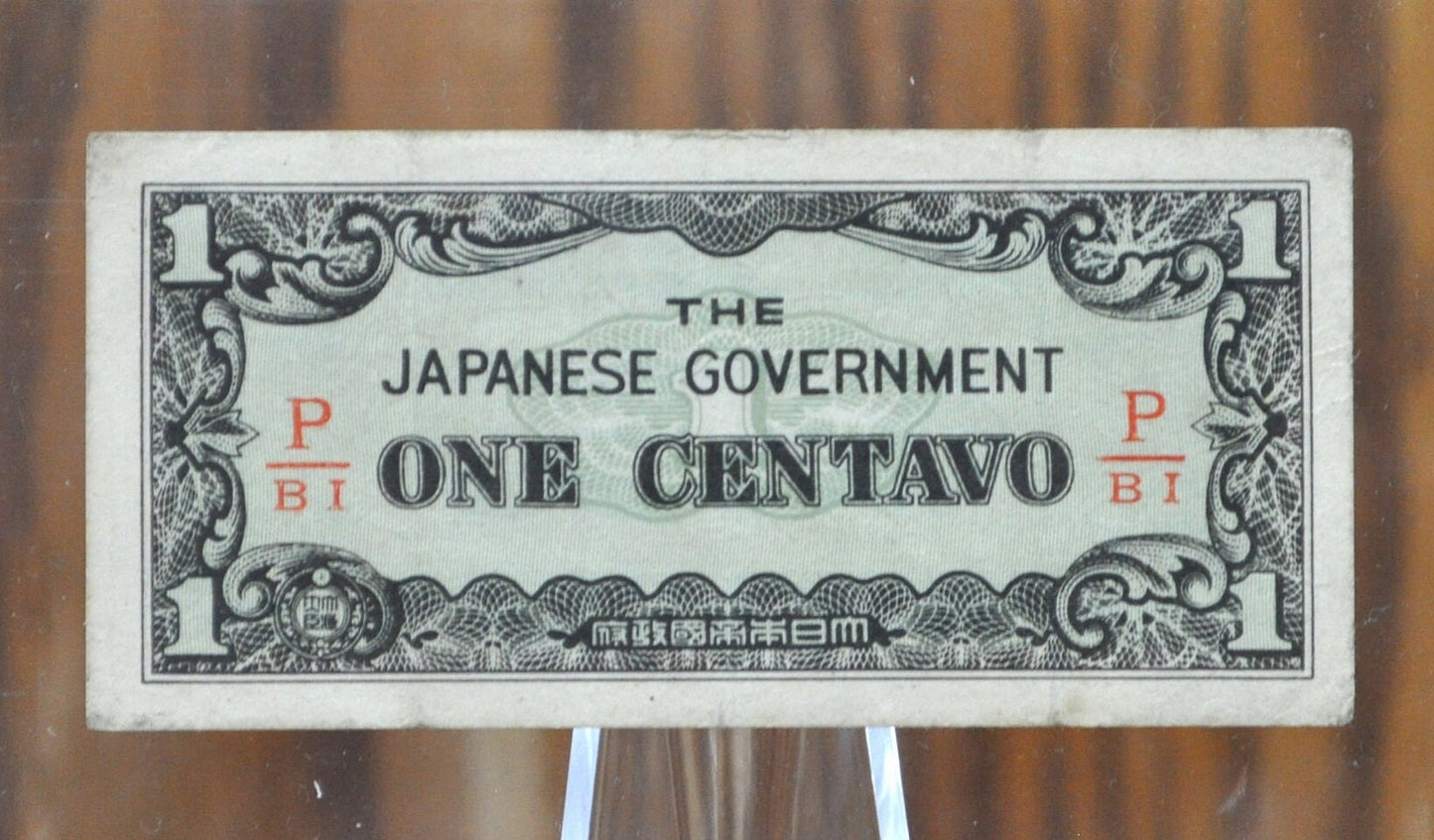 WWII Era Japanese Government 1, 5 and 10 Peso Paper Banknotes Occupied Philippines -The Japanese Government One Peso Ten Peso Five Peso 1943