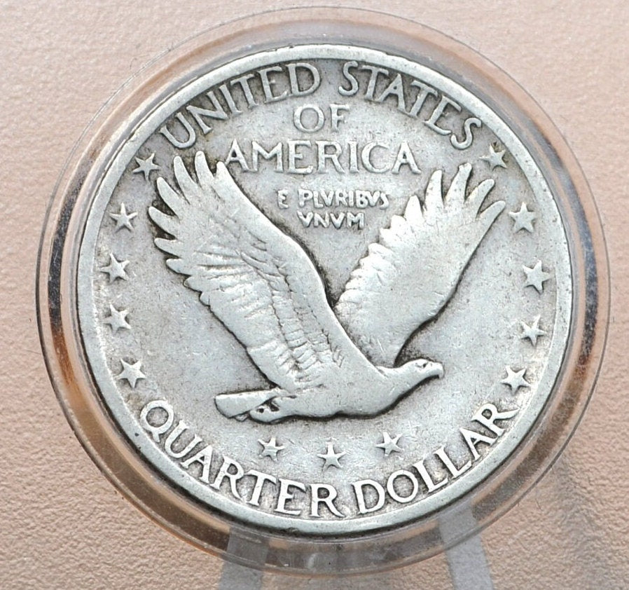 1926 Standing Liberty Silver Quarter - Very Good Grade / Condition - Quarter Collection - Liberty Standing 1926 P