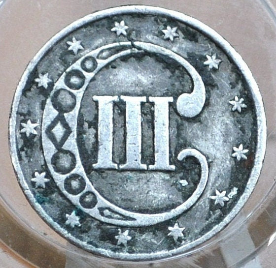1853 Three Cent Silver US Coin - Choose by Grade / Coin - 1853 3 Cent Trimes Silver 3 Cent Piece - Great Collection Piece