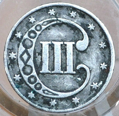 1853 Three Cent Silver US Coin - Choose by Grade / Coin - 1853 3 Cent Trimes Silver 3 Cent Piece - Great Collection Piece