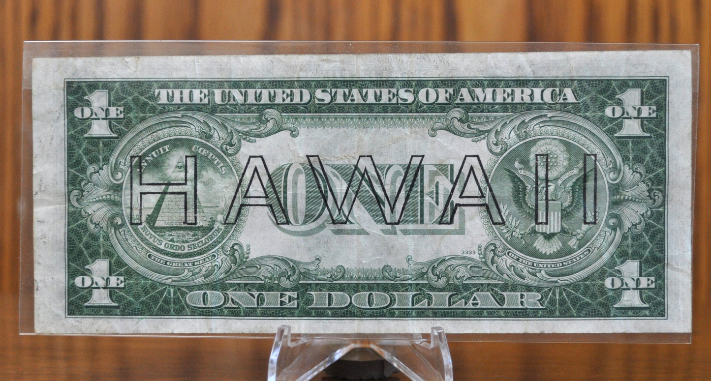 1935-A Hawaii Silver Certificate - XF (Choice XF) Grade / Condition - 1935 A Hawaii Series Silver Cert Brown Seal 1942 Hawaii Overprint Note