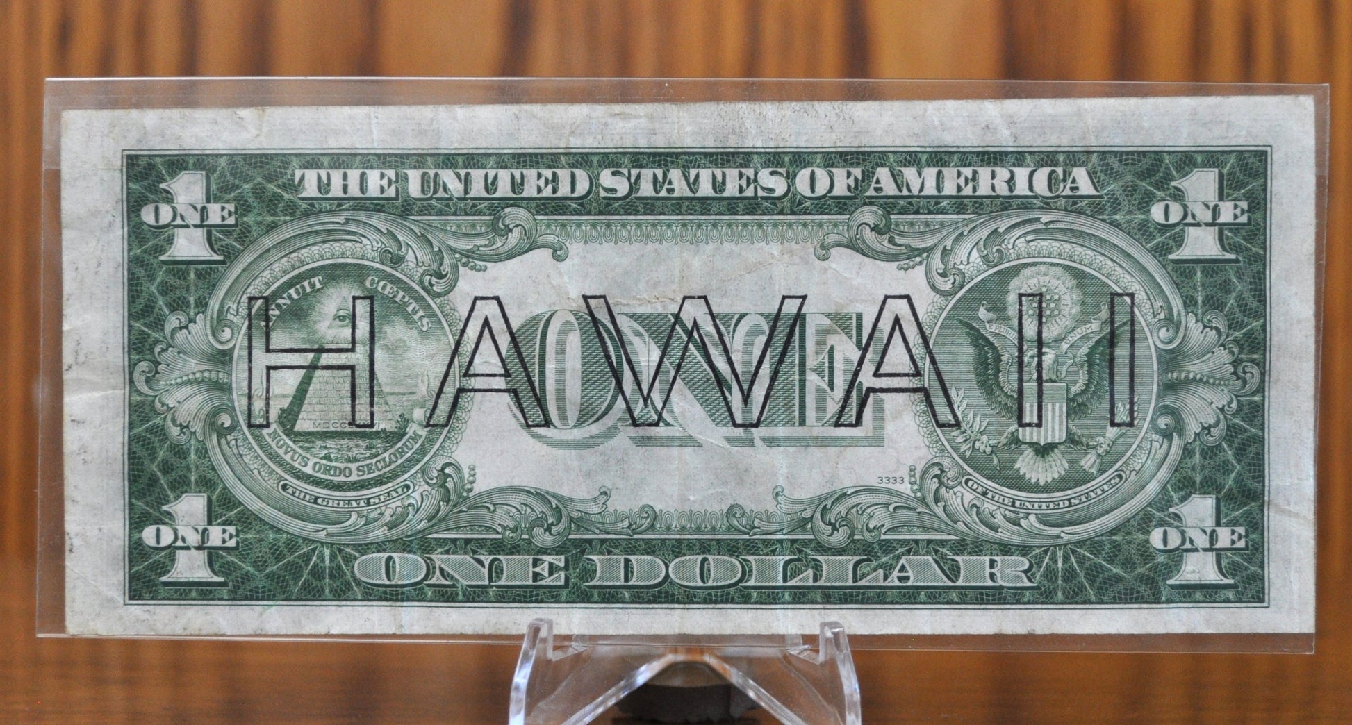 1935-A Hawaii Silver Certificate - XF (Choice XF) Grade / Condition - 1935 A Hawaii Series Silver Cert Brown Seal 1942 Hawaii Overprint Note