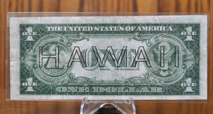 1935-A Hawaii Silver Certificate - XF (Choice XF) Grade / Condition - 1935 A Hawaii Series Silver Cert Brown Seal 1942 Hawaii Overprint Note