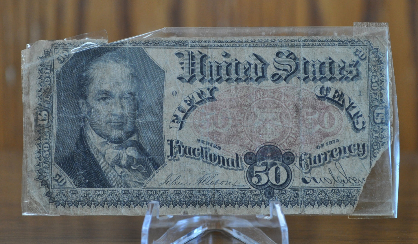 Fifth Issue 50 Cent Fractional Note 1875 - VF (Very Fine) Grade / Condition - 5th Issue Fifty Cent Note Fractional Note Fr1381, Authentic