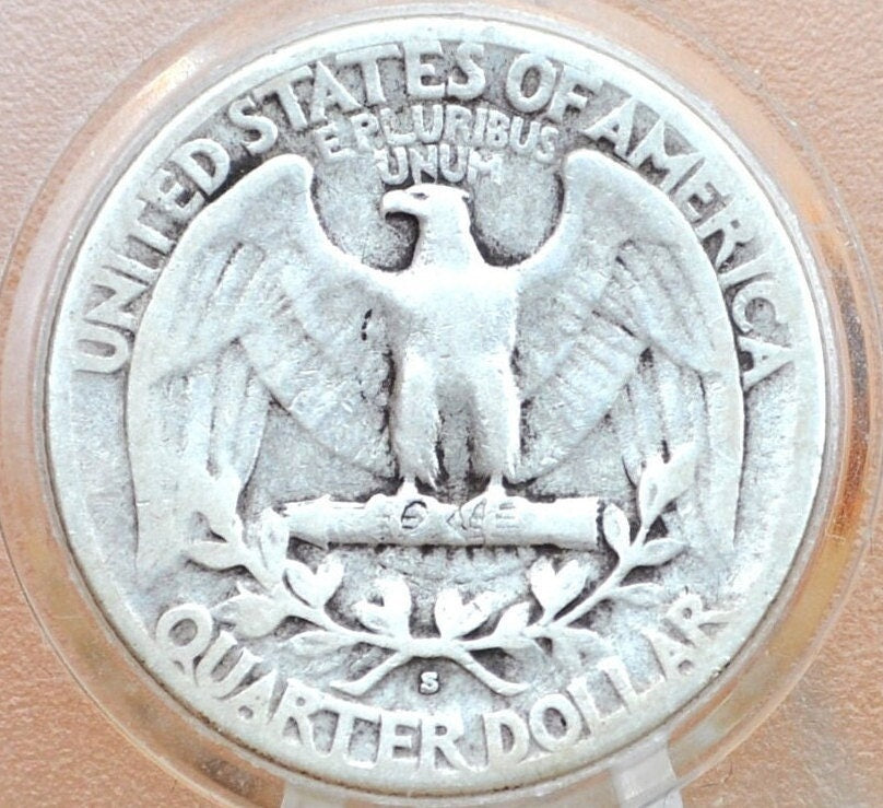 1938-S Washington Silver Quarter - 1938 San Francisco Mint Quarter - 1938S Quarter 1938 S Washington; Better Date and Mint