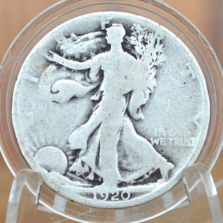1920-D Walking Liberty Silver Half Dollar - VG (Very Good) Grade / Condition - Denver Mint 1920 D Half Dollar / 1920 D WLH, Low Mintage Date