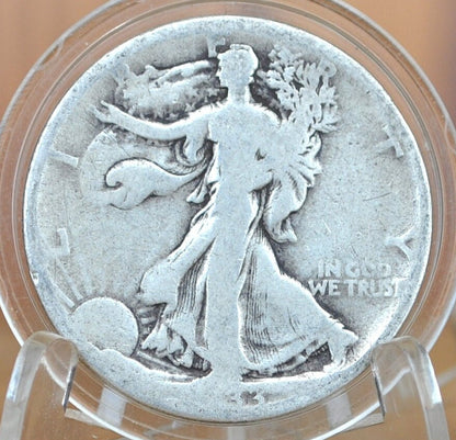 1933-S Walking Liberty Silver Half Dollar - F (Fine) Grade / Condition - San Francisco Mint - 1933S 1933 S Half Dollar - WLH 1933 S
