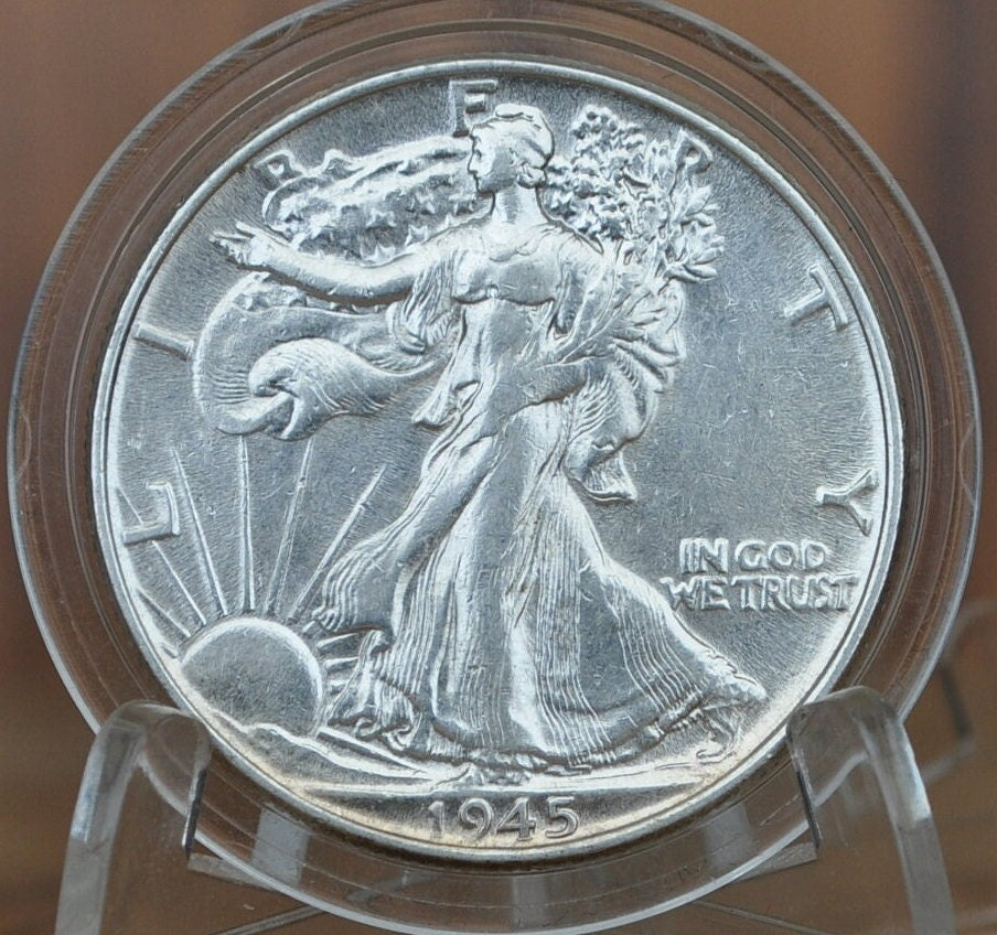 1945 Walking Liberty Silver Half Dollar - Choose By Grade / Condition - Philadelphia Mint - Wwii Era - 1945-P Half Dollar / 1945 P Wlh
