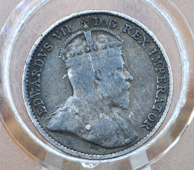 1910 Canadian 5 Cent - Choose by Grade / Condition - Five Cent Canada 1910 - Sterling Canadian Five Cent Coin From 1910