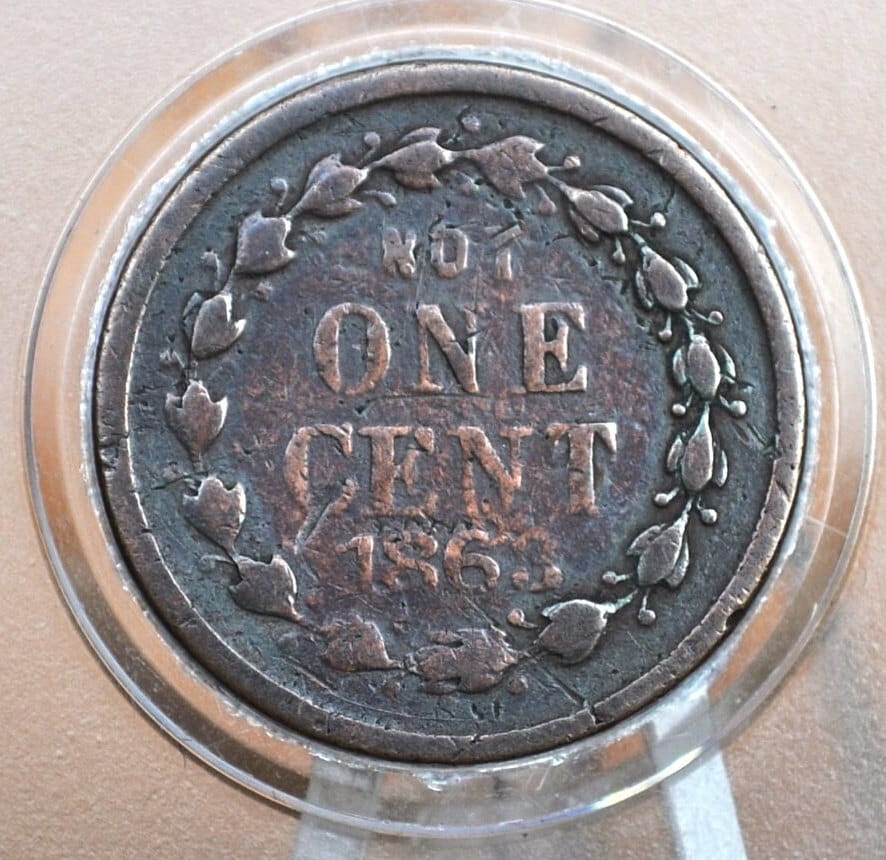 1863 Civil War Token - XF (Extremely Fine) - Not One Cent - Great Design, Great Condition