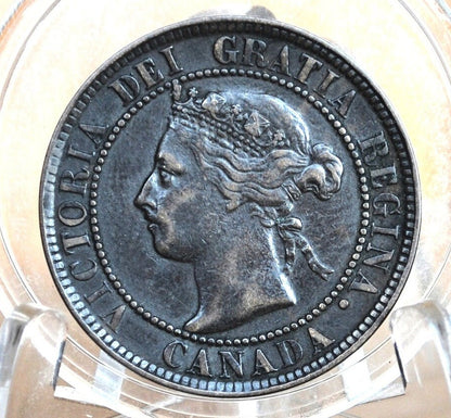 1893 Canadian One Cent - VF (Very Fine) Grade / Condition - Queen Victoria - 1893 Large Cent - 1893 Penny Canada 1 Cent 1893