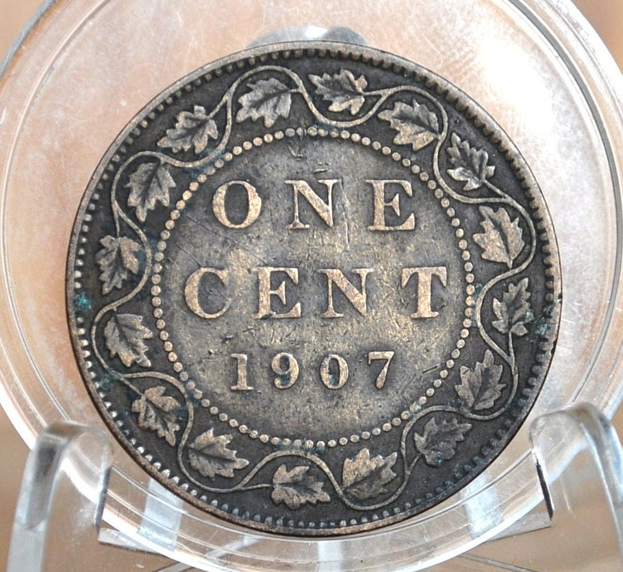 1907 Canadian One Cent - VF/XF Condition & Great Detail - King Edward VII - One Cent Canada 1907 Cent, Tougher Date