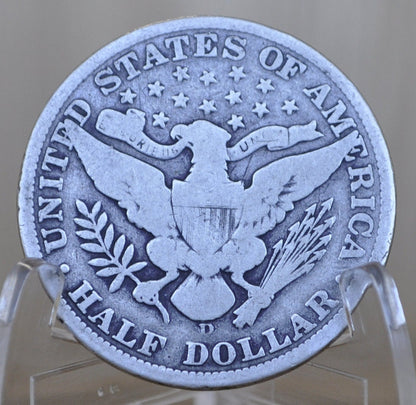 1908 Barber Half Dollars, P,D,O,S Mints - Choose by Mint & Grade / Condition - 1908O Barber Silver Half Dollar 1908D Half Dollar 1908S