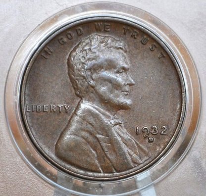 1932-D Wheat Penny - Choose by Grade - Denver Mint - 1932 D Wheat Ear Cent - Rarer Date & Mint for the 30's