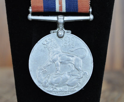 1945 Great Britain WWII War Medal - King George - 1939-1945 World War Two United Kingdom Armed Forces Service Medal