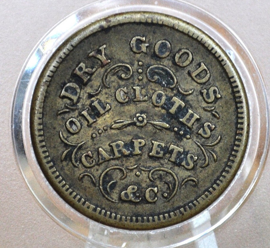 1863 Civil War Tokens - Store Cards / Merchant Tokens - 1860s Civil War Store Cards