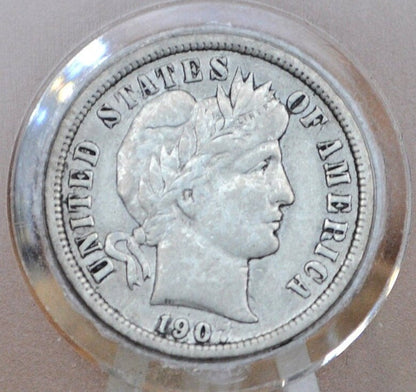 1907 Barber Silver Dime - Choose by Mint & Grade / Condition - Philadelphia Mint - 1907 Barber Dime - Silver Dimes