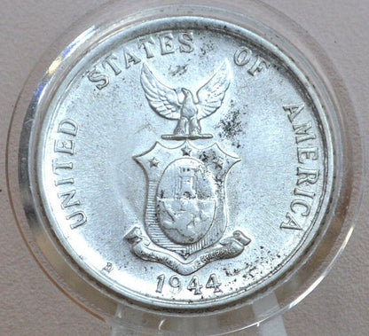 1944 Philippines 10 & 20 Centavos Silver - Gem BU Grade / Condition - 1944 S Ten Centavo Filipinas Twenty Centavo - Wartime