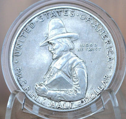 Authentic 1920 Pilgrim Tercentenary Silver Commemorative Half Dollar - XF-BU (Uncirculated) - Pilgrim Half Dollar Commemorative 1920