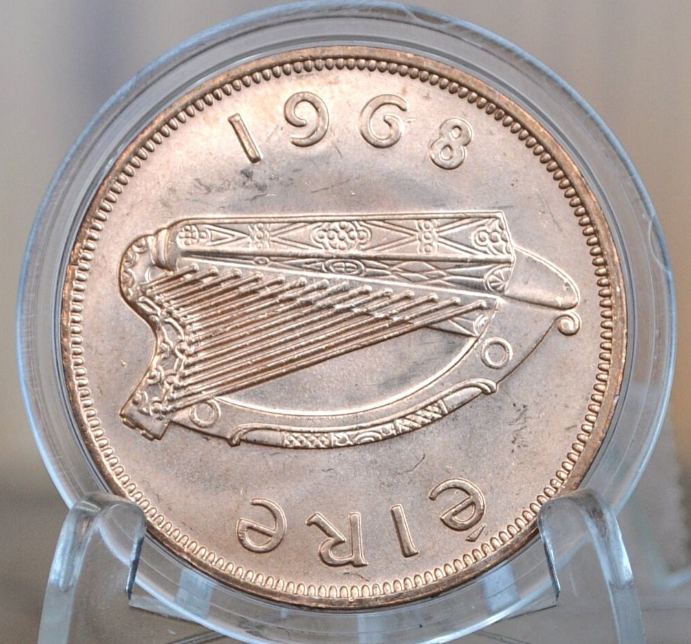 Irish 1 Penny Coins! - Choose by Date - Vintage Irish One Cent Coin Ireland - Hen with Chicks Design - Great for Gifts, Jewelry, 30's 40's+