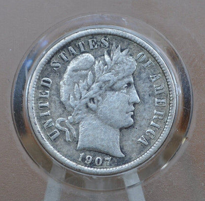 1907 Barber Silver Dime - Choose by Mint & Grade / Condition - Philadelphia Mint - 1907 Barber Dime - Silver Dimes