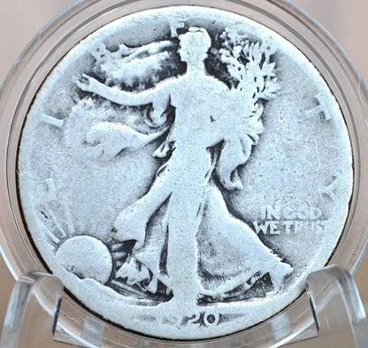 1920-S Walking Liberty Silver Half Dollar - VG (Very Good) Grade / Condition - San Francisco Mint - 1920 S Half Dollar / 1920 S WLH