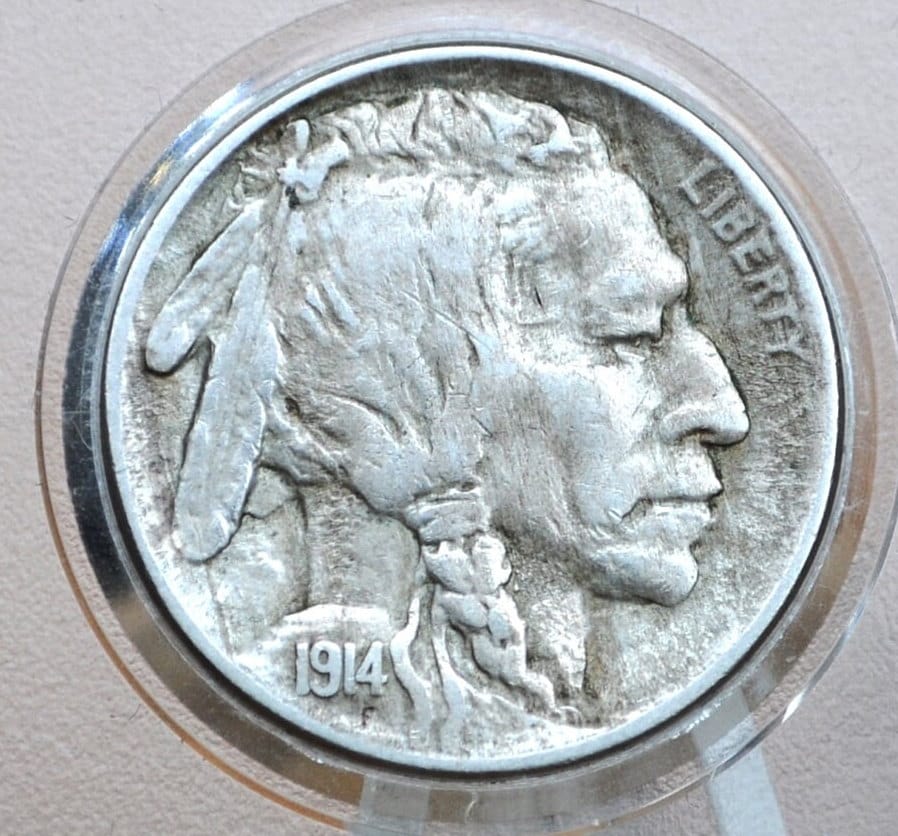1914 Buffalo Nickel - VF-XF (Very to Extremely Fine) Choose by Grade - Philadelphia Mint - 1914 P Nickel Indian Head Nickel 1914 Better Date
