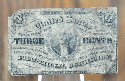 1863 3 Cent Fractional Currency - Choose by Grade / Condition - 3rd Issue Fractional Note Three Cent - Washington Fr1257 / Fr#1227