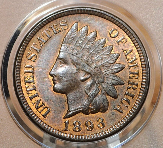 1893 Indian Head Penny - G-VG (Good to Very Good) Grade / Condition - Indian Head Cent 1893