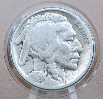 1920-S Buffalo Nickel - VG+ Grade / Condition, Clear Date - San Francisco Mint - 1920 S Buffalo Nickel - Better Date & Mint -Vintage US Coin