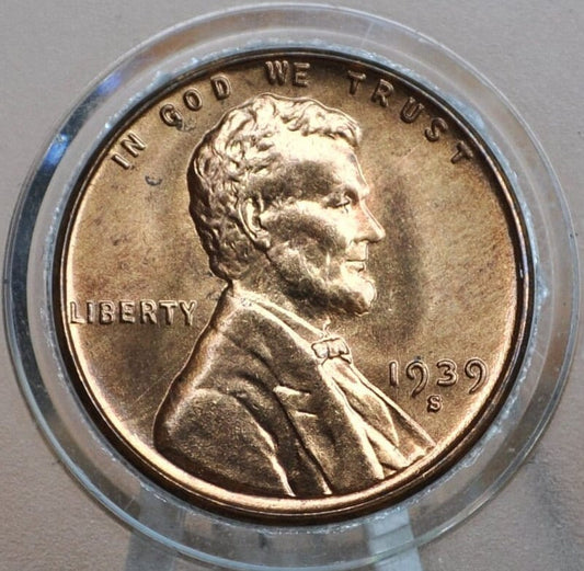 1939 P,D,S Wheat Pennies - Choose by Mint / Grade - Wheat Ear Cent 1939 Wheat Back Penny / Wheat Back 1939D Wheat Cent