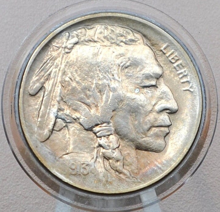 1913 Buffalo Nickel Type 1 - Choose by Grade / Condition Clear Date -Vintage US Coin First Year Made - 1913 Nickel Type One Type 1 1913