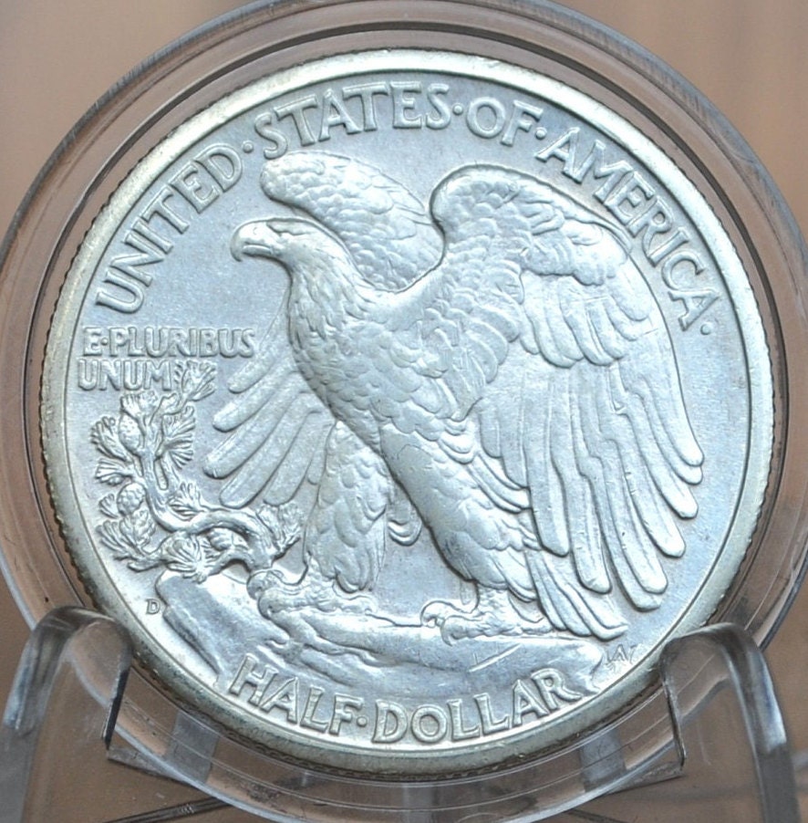 1945-D Walking Liberty Silver Half Dollar - Choose By Grade - Denver Mint - 1945D, 1945 D Wlh