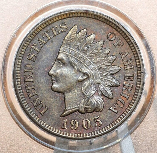 1905 Indian Head Penny - G-XF Choose by Grade (Good to Extremely Fine) - Indian Head Cent 1905 - US 1 Cent 1905 - Indian Head Pennies