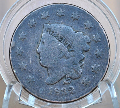 1832 Matron Head Large Cent - G (Good) Grade / Condition - 1832 Liberty Head Cent - 1832 US One Cent - Matron Head 1816 to 1835