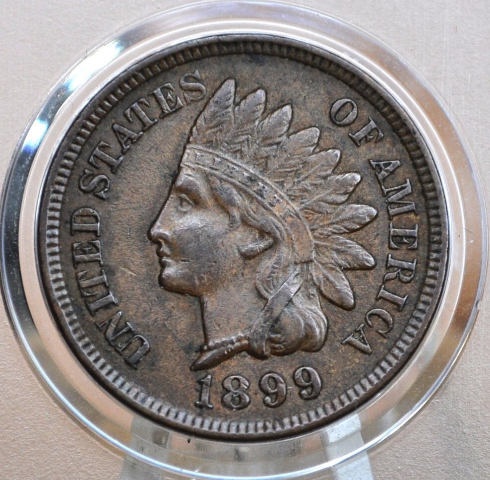 1899 Indian Head Penny - VF-XF (Very Fine to Extremely Fine) Grade / Condition - Indian Head Cent 1899