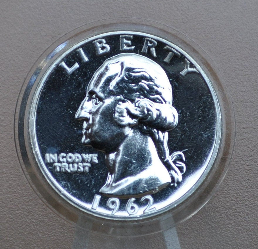 1962 P&D Mint Washington Quarters - Circ, BU, and Proof Strikes - Philadelphia and Denver Mint 1962 Quarter Proof