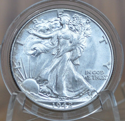 1942 Walking Liberty Silver Half Dollar - VF-BU (Very Fine to Uncirculated) Grade -Philadelphia- 1942 P Half Dollar, Great Mint Luster