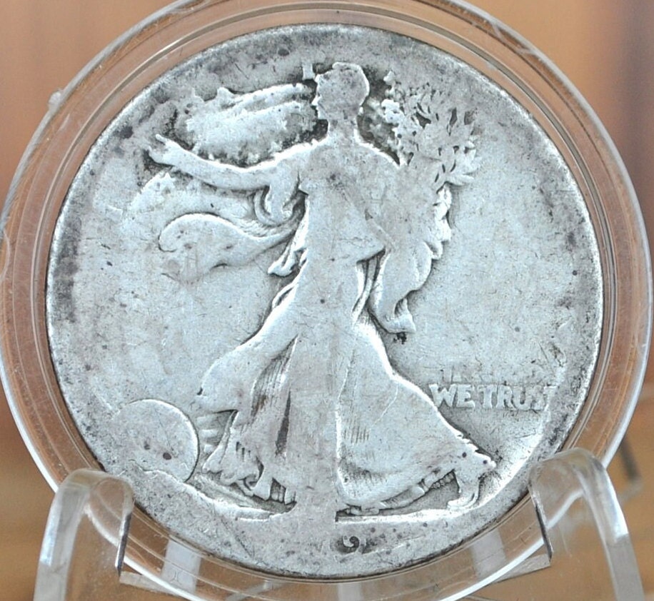 1919-D Walking Liberty Half Dollar - Choose by Grade - Silver Half Dollar 1919 D - Denver Mint 1919 D Wlh 1919 D Half Dollar, Semi-Key Date