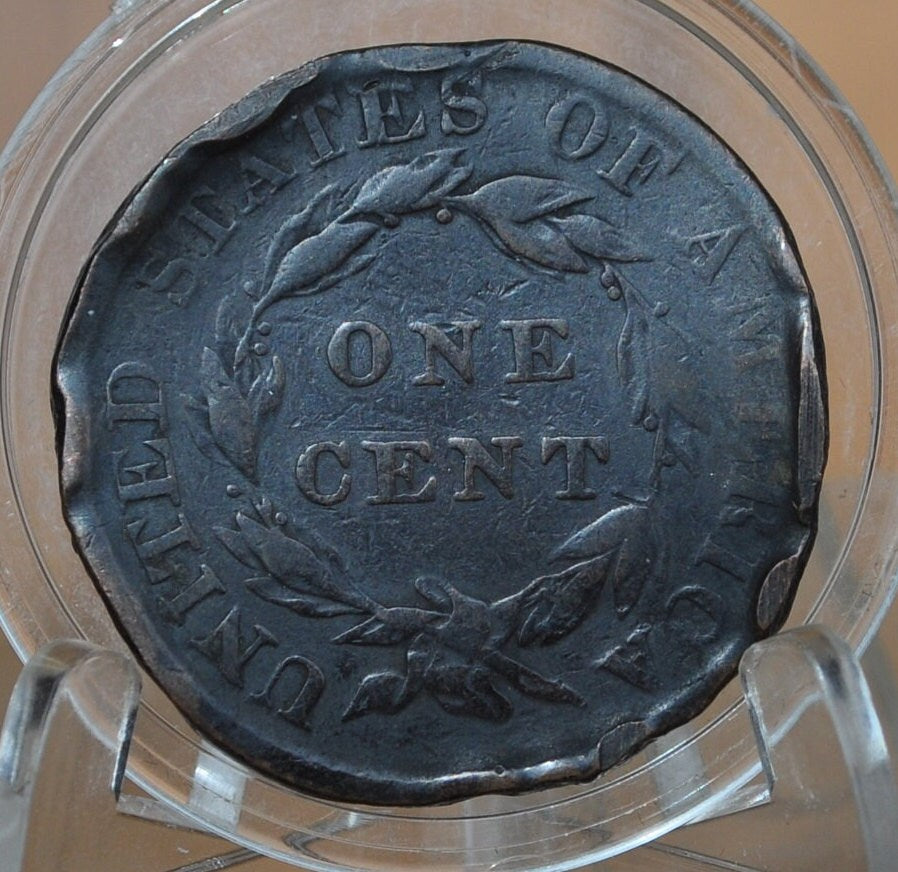 1820 Matron Head Large Cent - VG Details, Dented Rim - 1820 Liberty Head Cent - 1820 US One Cent - Matron Head 1816 to 1835