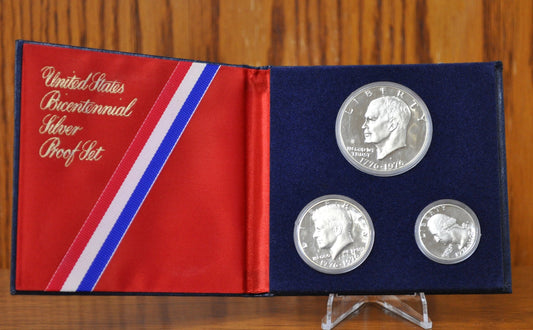 1976 United States Mint Silver Proof Set - 1976 S Proof Set - 1976 S Silver Proof Set - Silver Kennedy Half Silver Quarter Silver Eisenhower