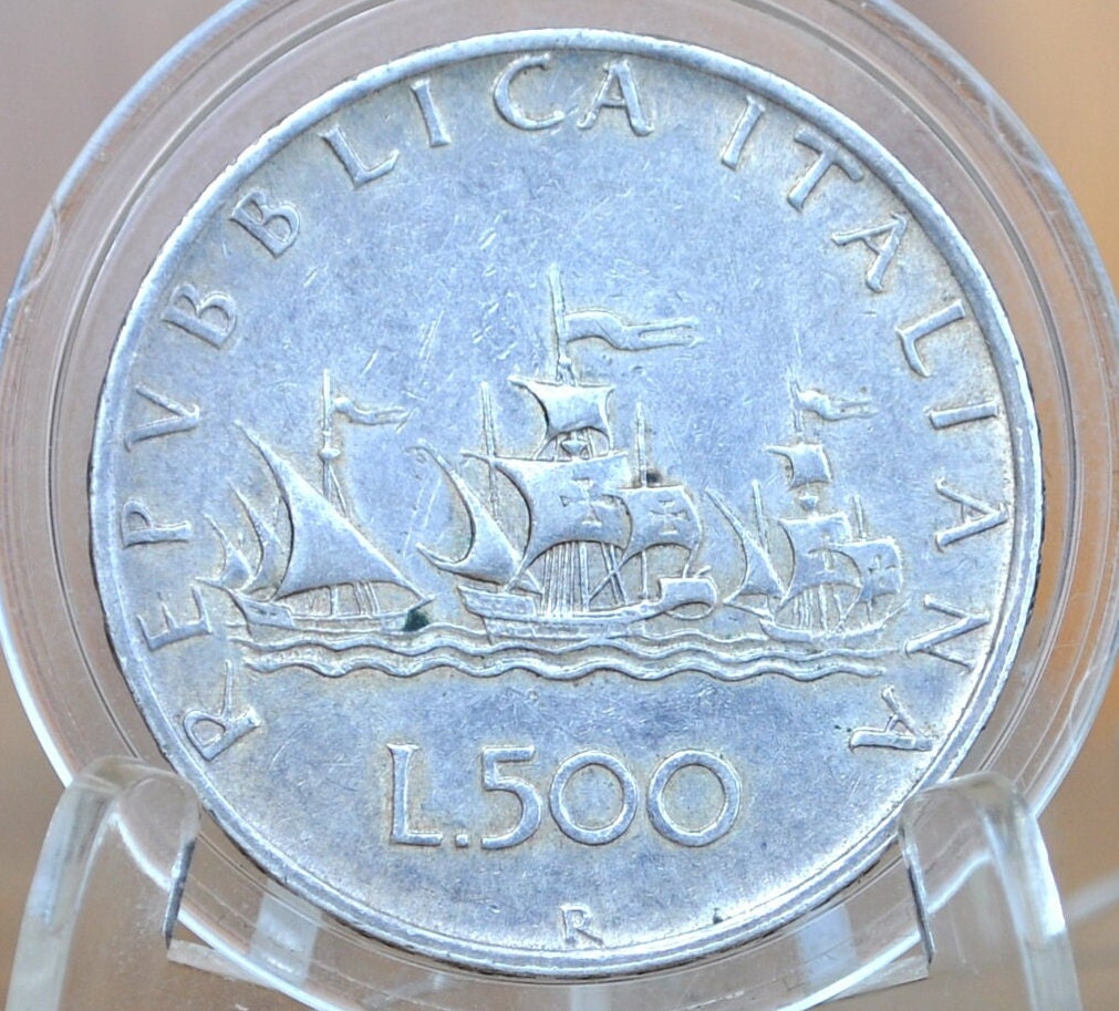 Stunning Italian 500 Lire Coin 1960R Prooflike - AU (Uncirculated) - Absolutely Beautiful Italian Coin - Silver 500 Lire Italy