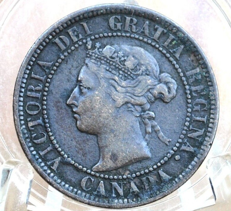 1887 Canadian Large Cent - Very Fine Grade / Condition - Queen Victoria - 1887 Large Cent - 1887 Penny Canada