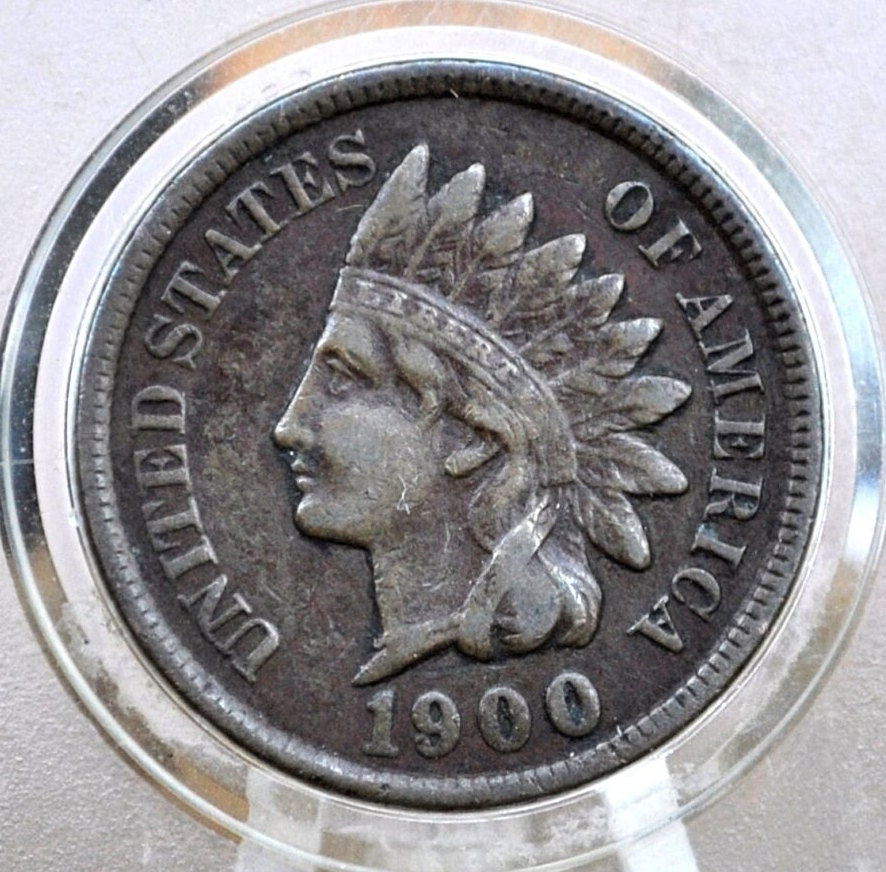 1900 Indian Head Penny - XF-AU (Extremely Fine to AU) Grades; Choose by Grade - Great Detail - 1900 Indian Head Cent - Cent 1900 Penny