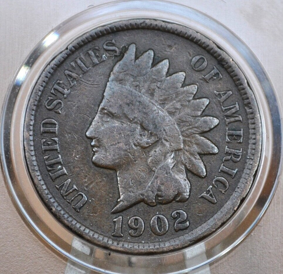 1902 Indian Head Penny - Choose by Grade / Condition - Great Detail - 1902 Indian Head Cent - Cent 1902 Penny
