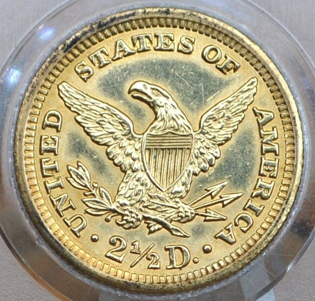 1904 2.5 Dollar Gold Coin - BU Details, Cleaned - Two and a Half Dollar Gold 1904 Liberty Head Gold, Affordable Price, Historic Coin Type